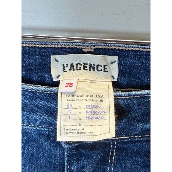 L'Agence Women's Size 28 Blue Skinny Jeans High Line Distressed Denim - Picture 7 of 7